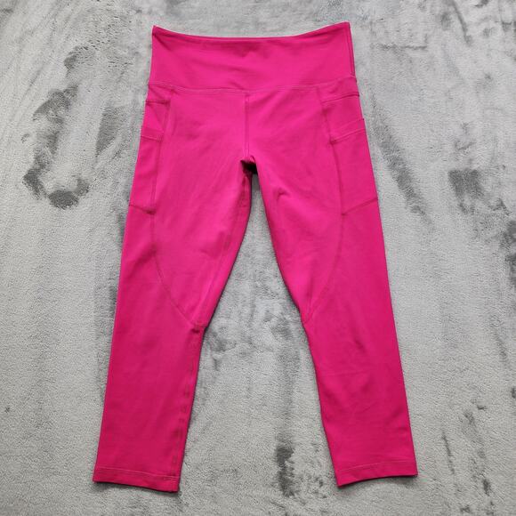 Zyia Leggings Womens 6-8 Pink Pocket Light n Tight High Rise Capri Workout Yoga - Picture 1 of 10